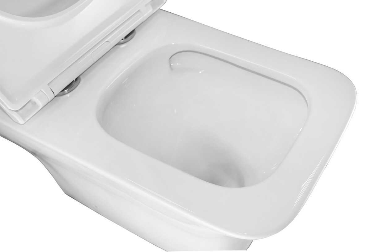 Унитаз-компакт Azario Mari 360х700х805 напольный, безободковый, слив Tornado, в комплекте с быстросъемным сиденьем микролифт AZ-79143T