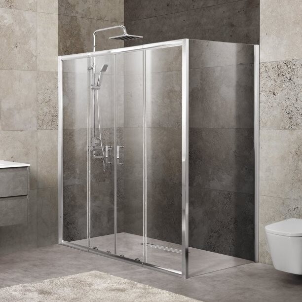 BelBagno UNIQUE-AH-21-170/200-80-C-Cr душевое ограждение