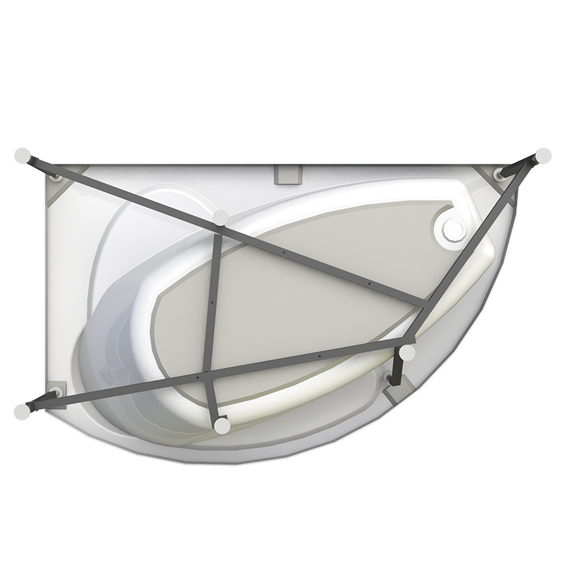 Vannesa Варна 165 105 см ванна акриловая с каркасом