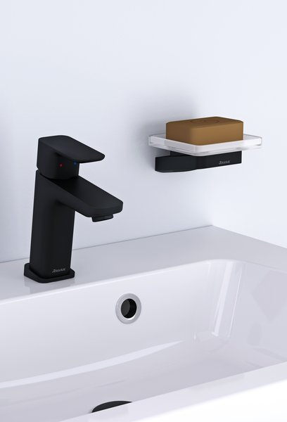 Смеситель для умывальника Ravak 10° Free black X070147