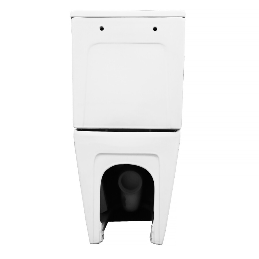 Унитаз-компакт Azario Verona 360х660х800, напольный, безободковый, система смыва "Торнадо", в комплекте с быстросъемным сиденьем микролифт AZ-8301