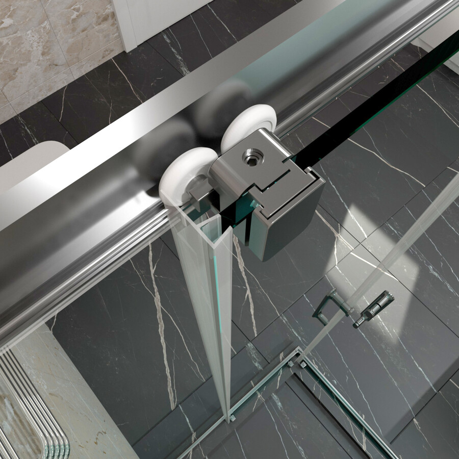 Triton-Pro Душевая ширма Fix 90×90 хром