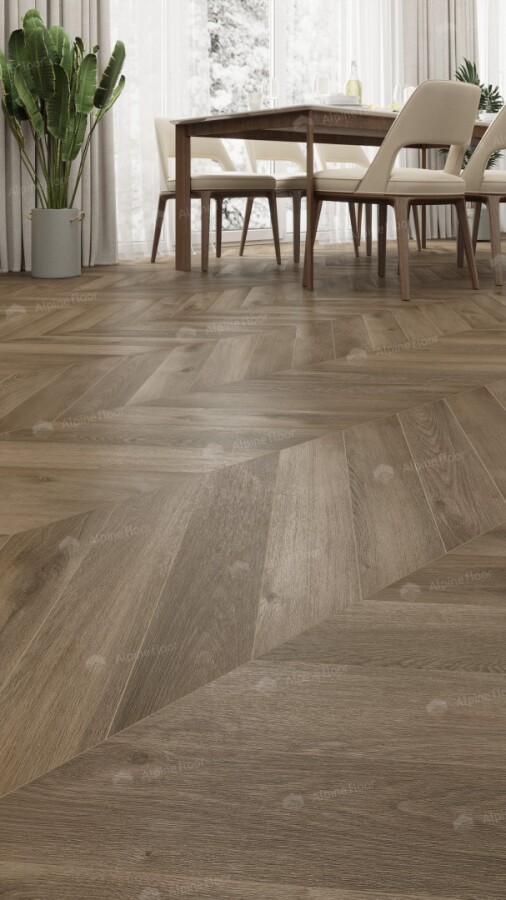 Alpine Floor Chevron LVT Кварцвиниловая плитка Дуб Насыщенный ECO 20-4A 555х127х2.5 mm