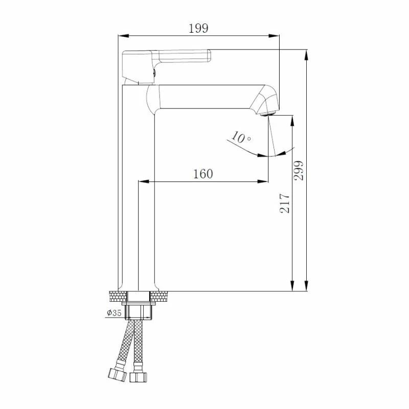Haiba смеситель для раковины черный HB11814-7