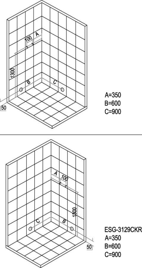 Esbano ESG-3129CKR Душевой бокс 120*90*210