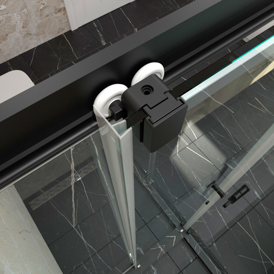 Triton-Pro Душевая ширма Fix 90×90 черная