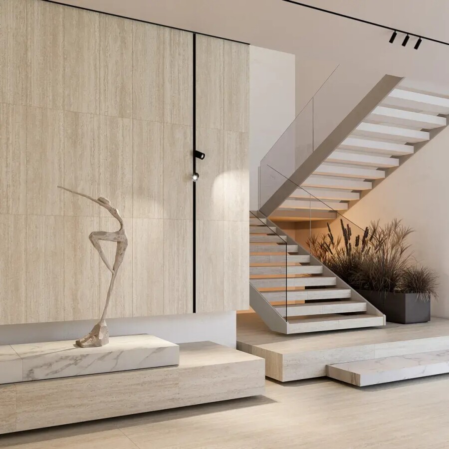 Керамический гранит Декор Kerama Marazzi Прованс Про Травертин мозаичный бежевый матовый обрезной 30x30x0,9 KMD2MSA009GR
