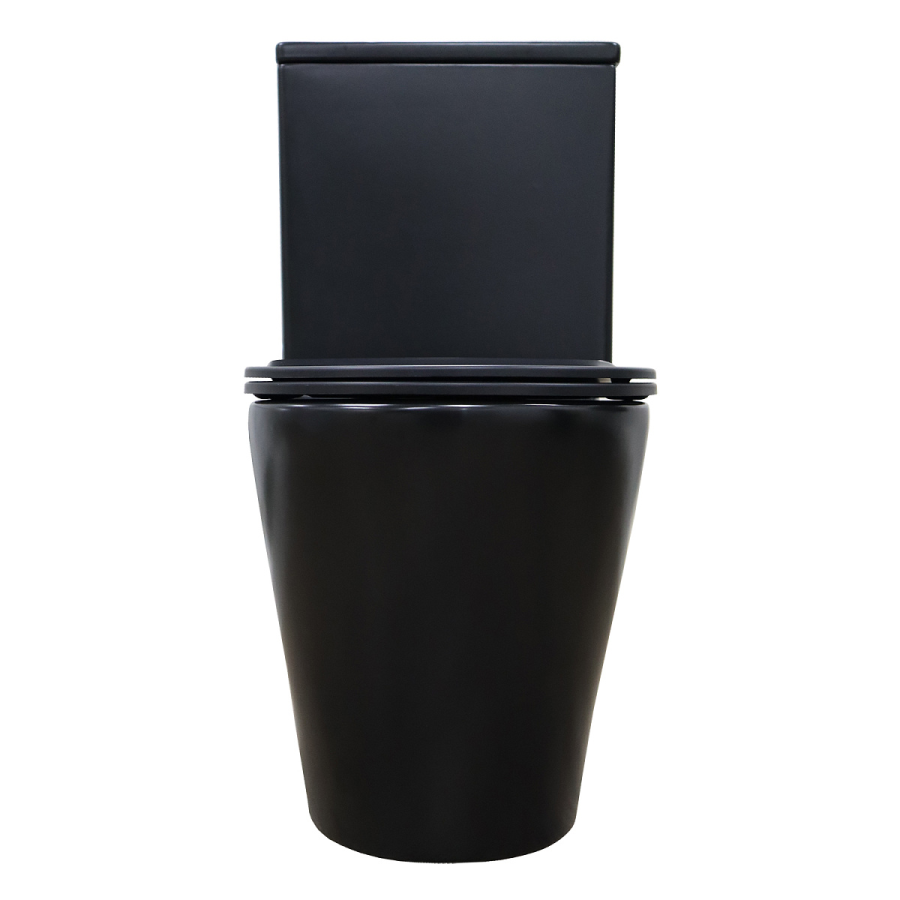 Azario Black Queen унитаз напольный безободковый с сиденьем микролифт AZ-8380