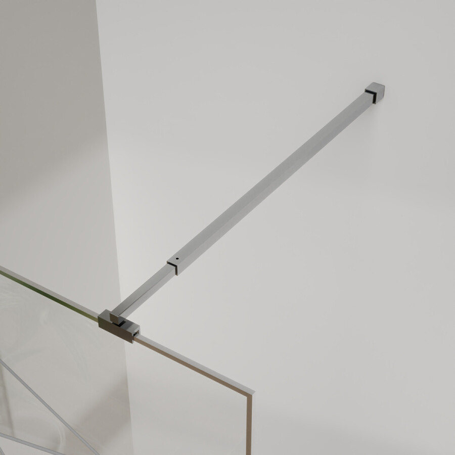 Душевая перегородка Azario Walk-in 1200x1950 в рамке, графический принт, толщина стекла 8 мм, профиль брашированное золото AZ-271-120-BGL-CGP