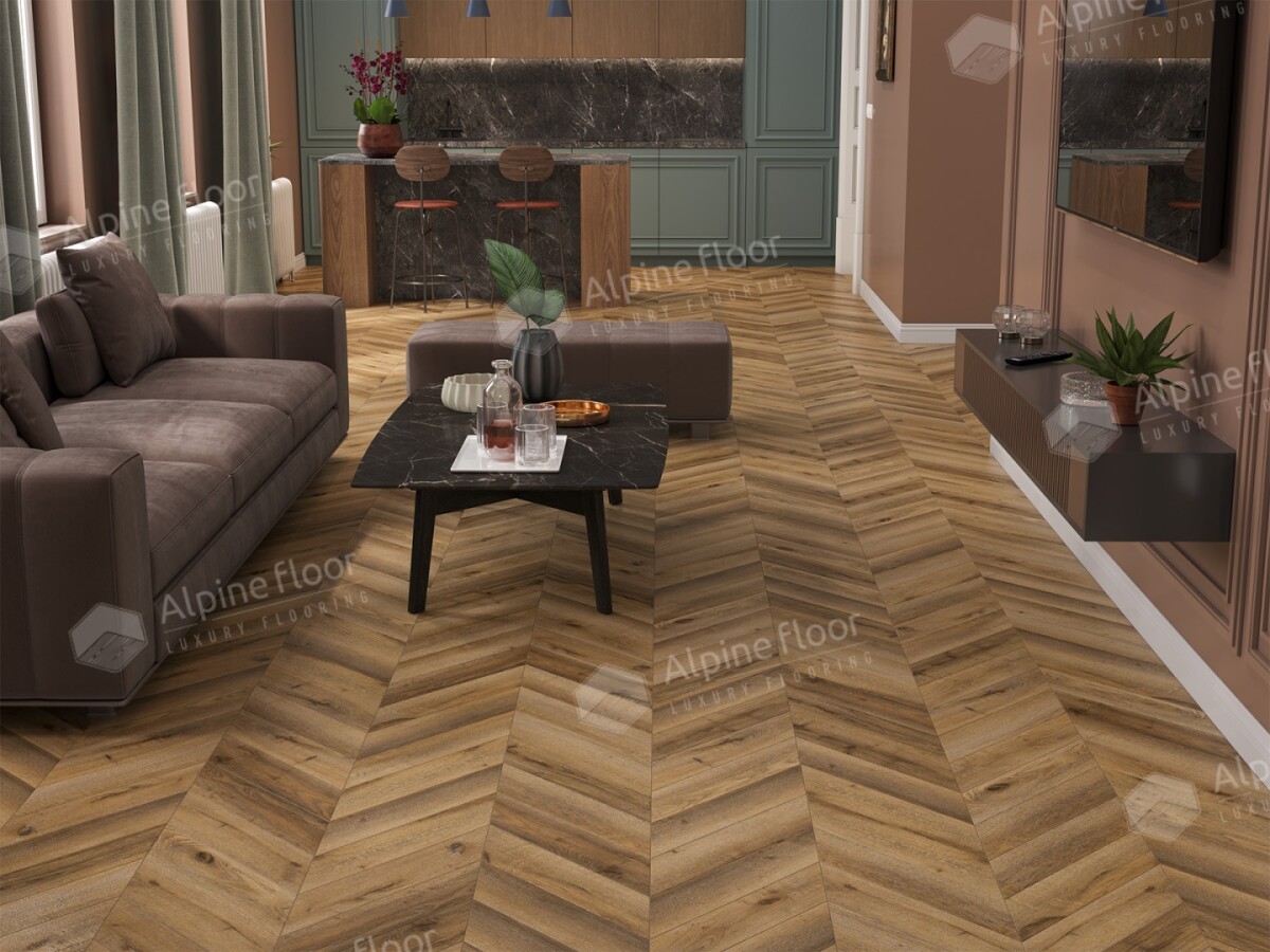 Ламинат Alpine Floor Chevron Art LF109-04, 550*112*12mm