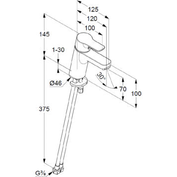 Kludi Pure&Easy смеситель для раковины 370280565