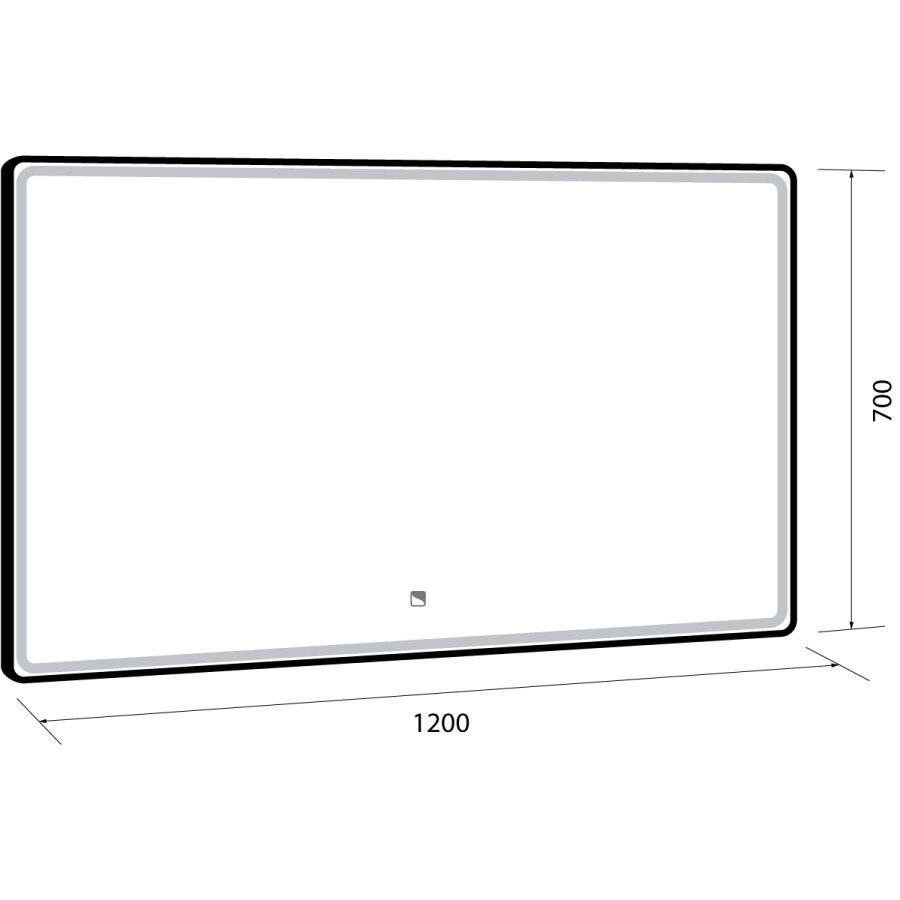Dreja зеркало Point 120x70 см сенсорный выключатель, LED-подсветка 99.9031