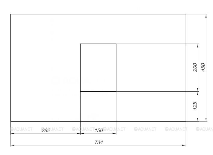 Aquanet столешница Nova Lite 75 мрамор 00257610