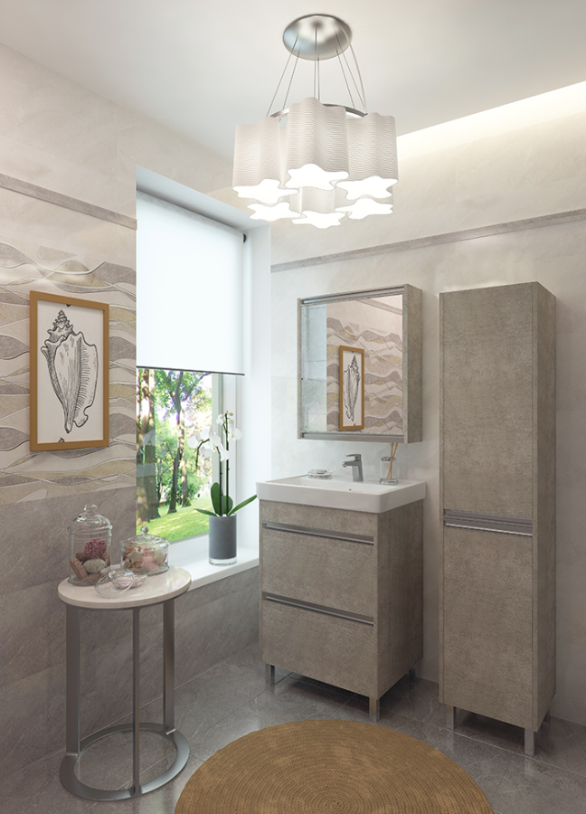 EvaGold White Stone тумба напольная 60 см с раковиной COMO 60
