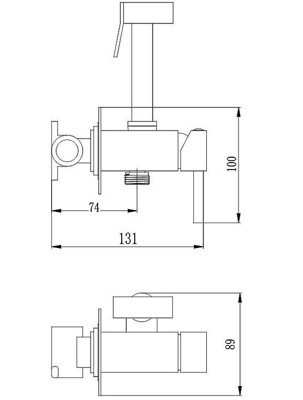 Haiba смеситель с гигиеническим душем HB5512-7