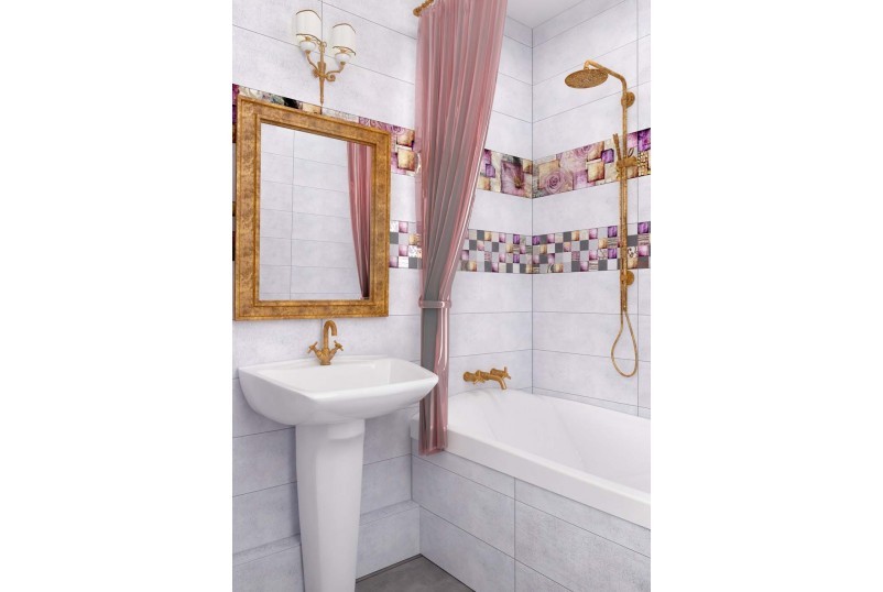 Уралкерамика Элма 20х60 см декор настенный орнамент 2