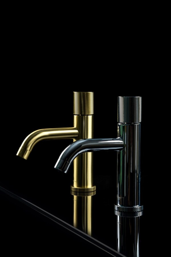 Смеситель для раковины Boheme Stick ручка Spirale Matt Gold 121-MG.4