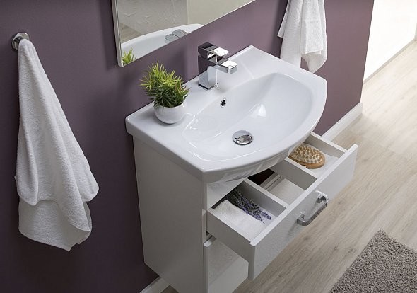 Aquanet Ирис 60 тумба с умывальником 00212657 подвесная