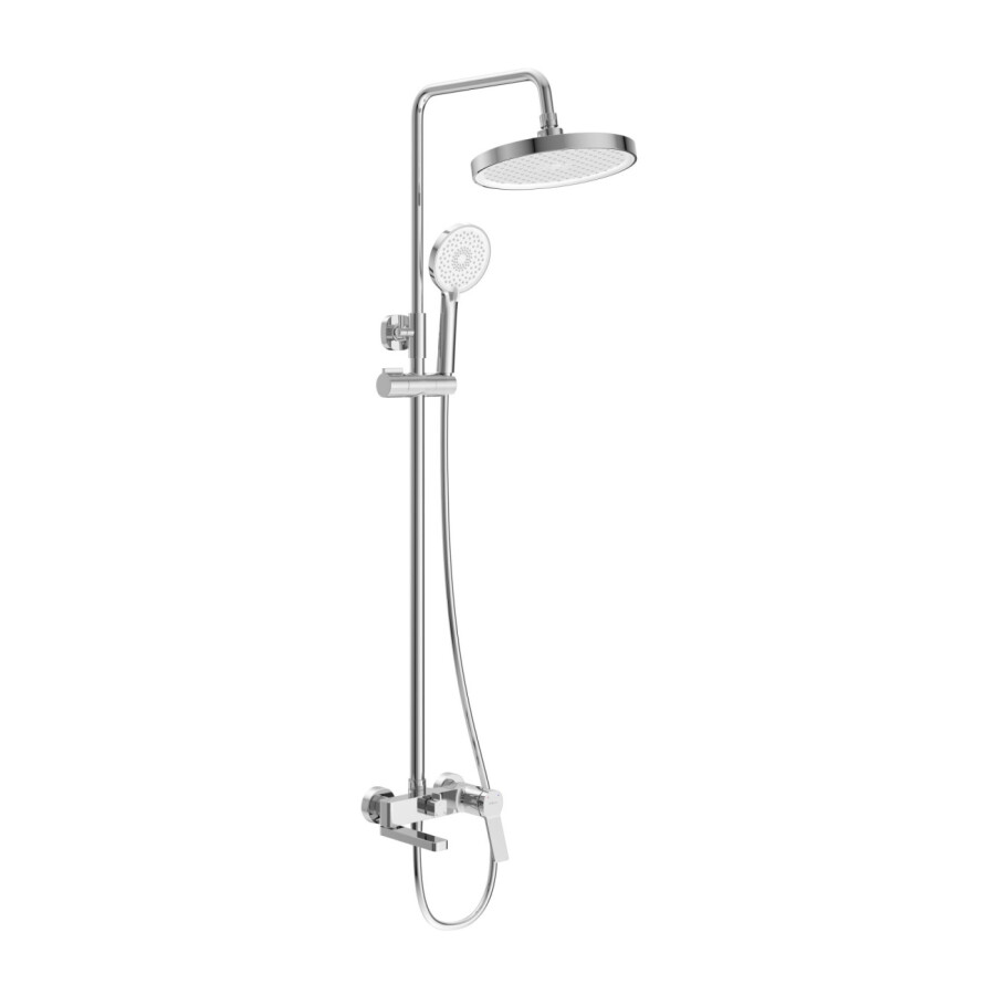 Душевая стойка BelBagno со смесителем и изливом ALBANO-VSCM-CRM