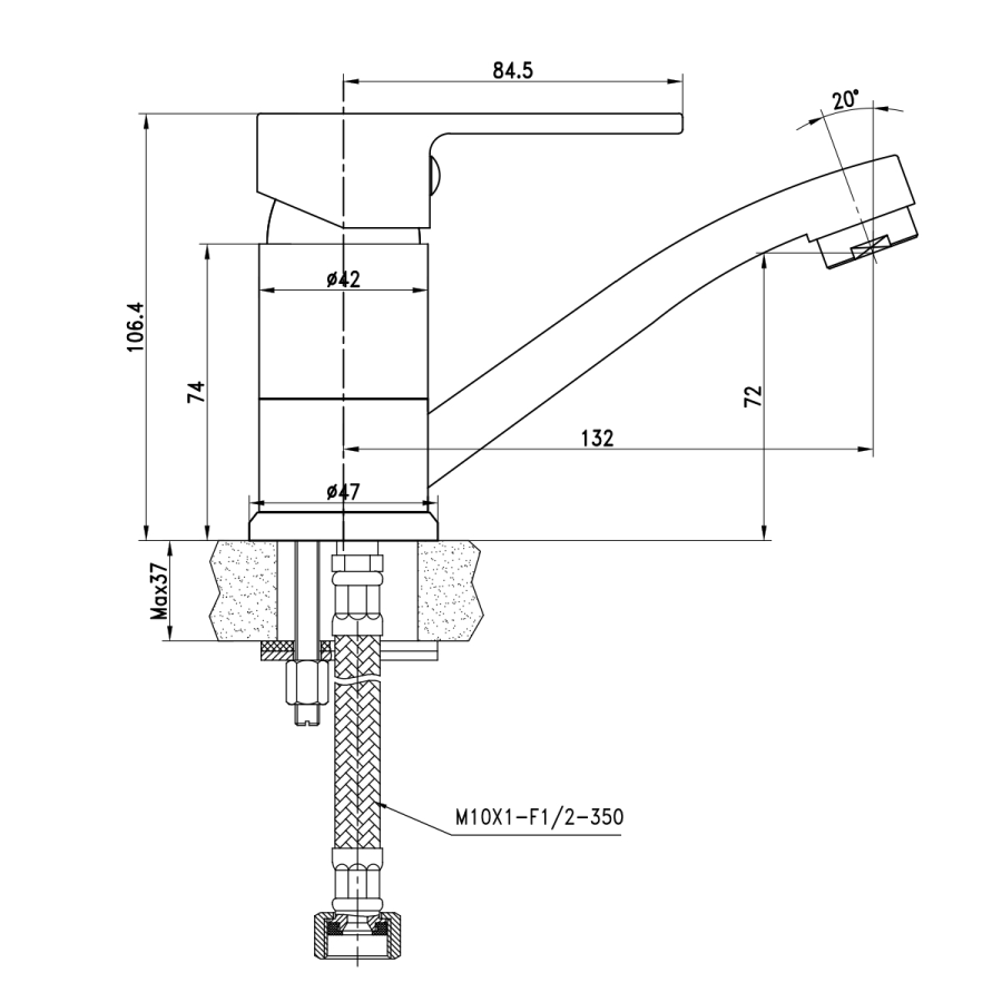 Lemark Plus Grace смеситель для раковины LM1507C