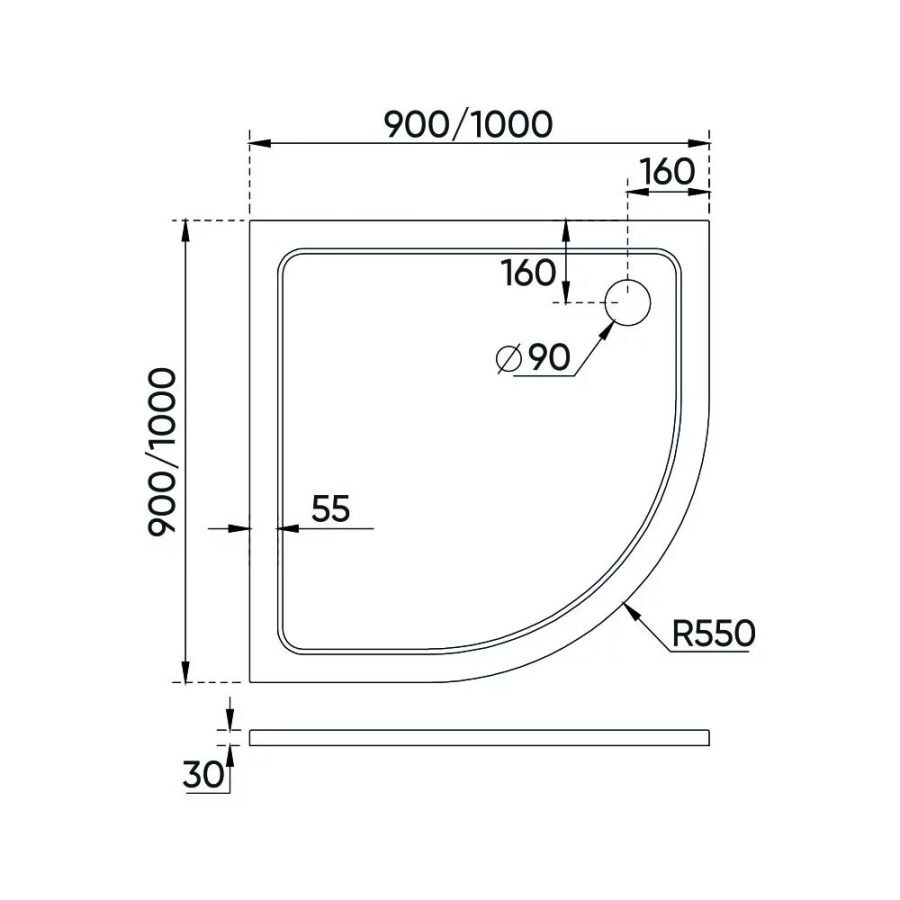Veconi душевой поддон 80х80 см TZ10-80PL-01-19C3