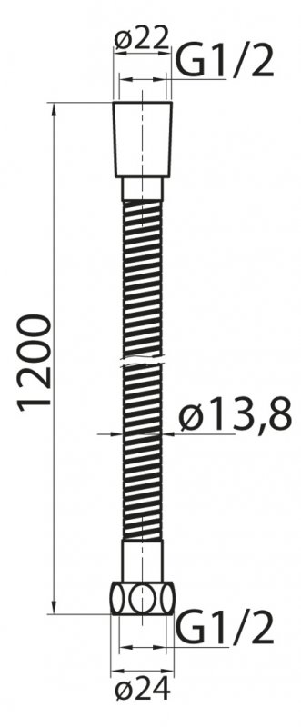 Cezares душевой шланг 120 см золото CZR-C-FMDC2-120-03
