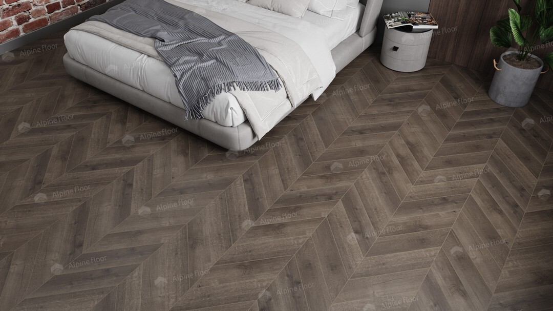 Alpine Floor Chevron LVT Кварцвиниловая плитка Дуб Антарес ECO 20-9A 555х127х2.5 mm