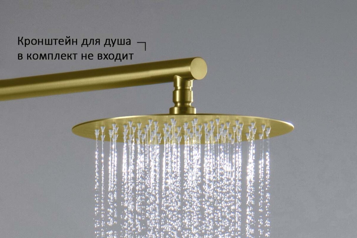 Aquatek AQ2073BG Круглый верхний душ 250*2 мм Золото шлифованное