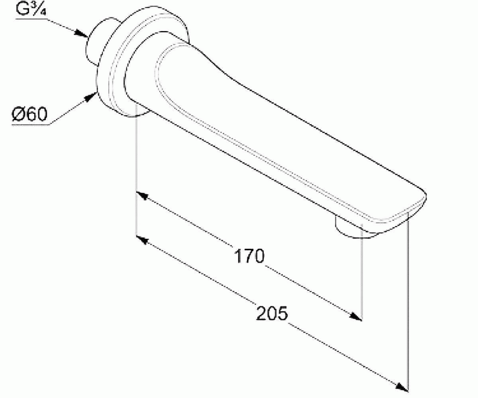 Kludi Bozz излив для ванны 5250305