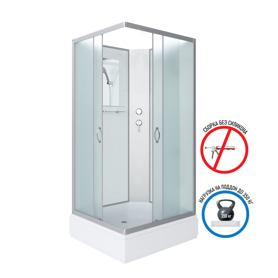 Niagara Classic NG 33084-14QBK Душевая кабина 100x80 Универсальная Без крыши 330844QBK