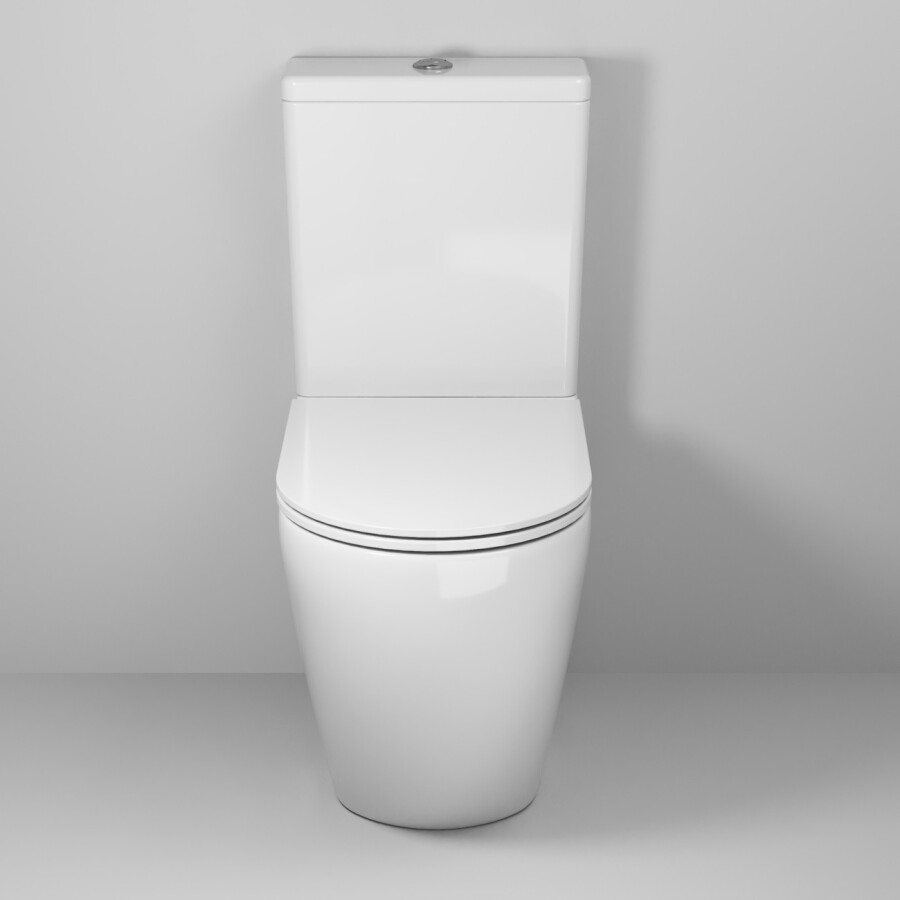 Унитаз напольный Grossman GR-4407SQ (660х390х855) безободковый,белый с тонкой крышкой,микролифт,смыв торнадо,2 места
