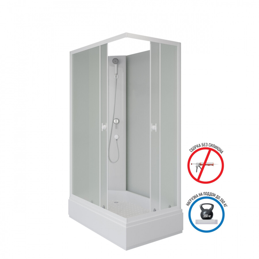 Niagara Promo Душевая кабина 100x80 Без крыши P100/80/26Q/MT/BK