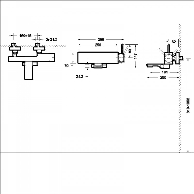 Bravat Arc F66061C-01A-ENG смеситель для ванны хром