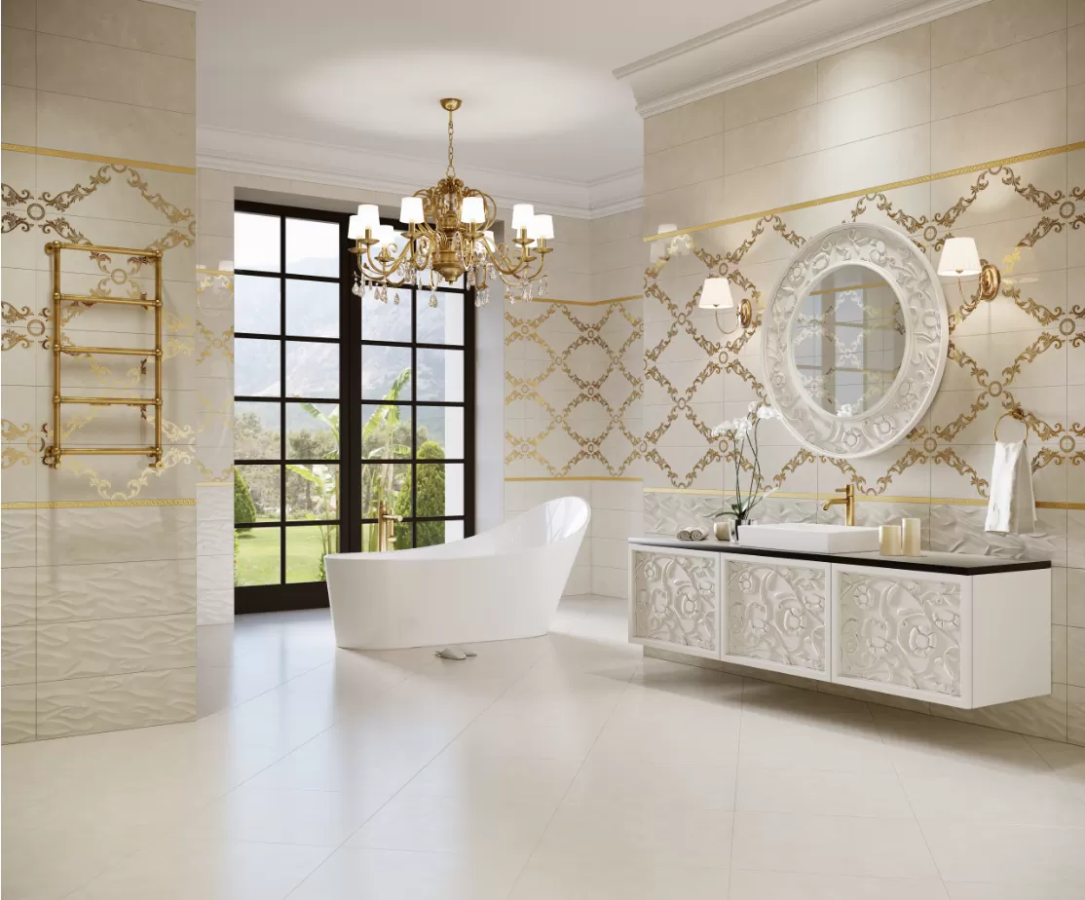 Плитка настенная 954 Eurotile Marbelia Плинтус 16х89,5