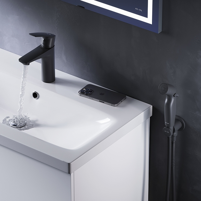 Am.Pm Gem смеситель для раковины с гигиеническим душем F90A03022