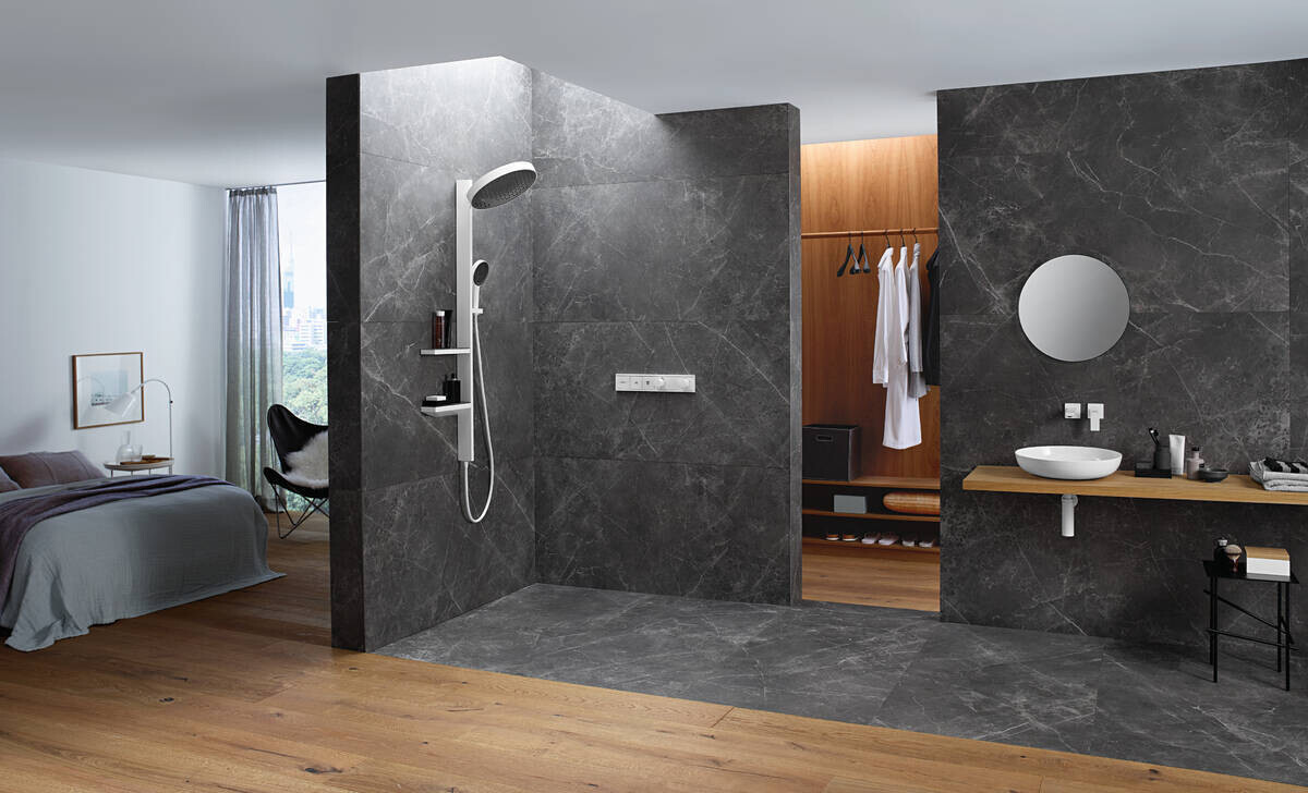 Hansgrohe RainSelect Термостат скрытого монтажа для 2 потребителей бронза 15380140