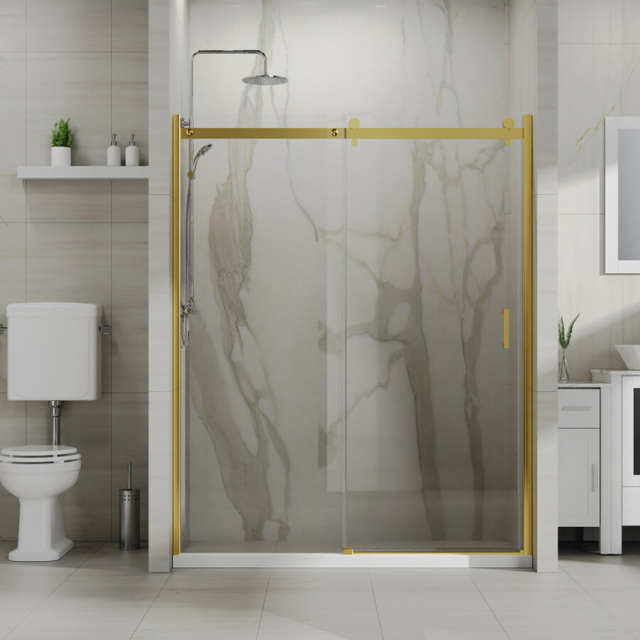 Душевая дверь Azario BERN 1700х1950, прозрачное стекло 6 мм, профиль брашированное золото AZ-733-170-BGL-CL