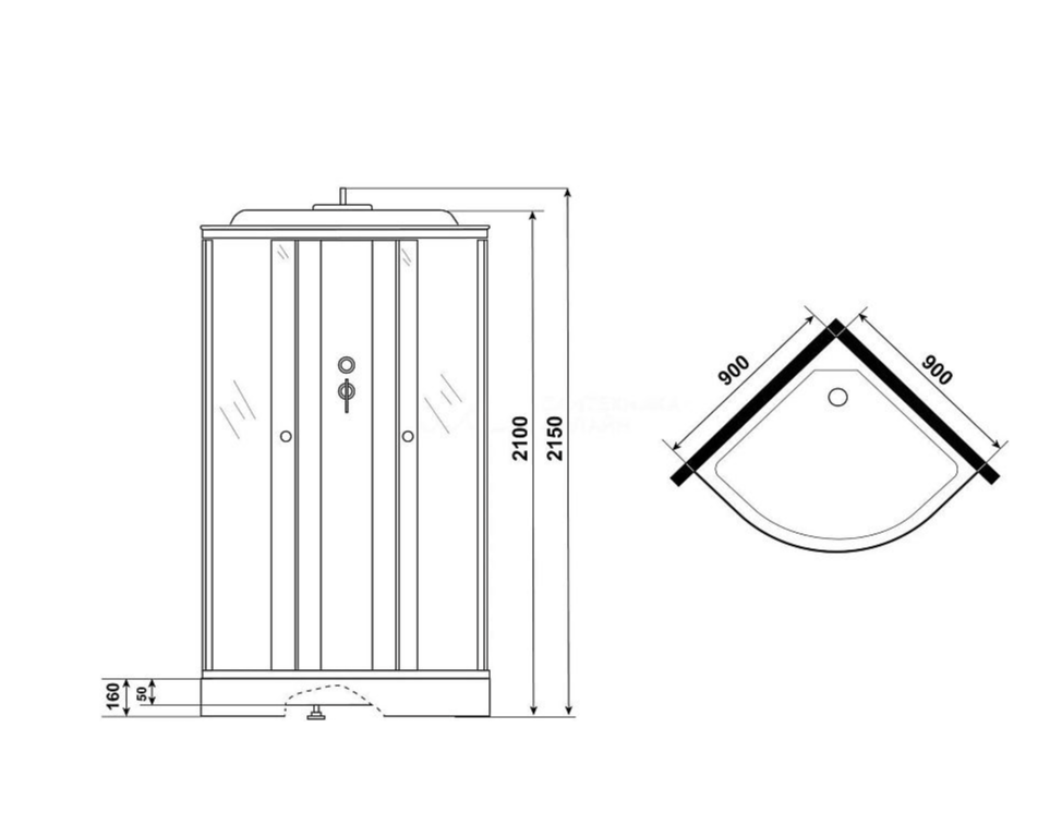 Niagara Promo Душевая кабина 90x90 Тропический душ P90/17/MT