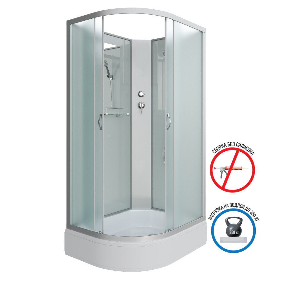 Niagara ЭКО NG 33084-14RBKG Душевая кабина 100x80 Правая Без крыши Гидромассаж 330844RBKG