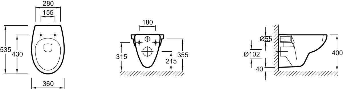 Jacob Delafon Patio E4187-00 унитаз подвесной