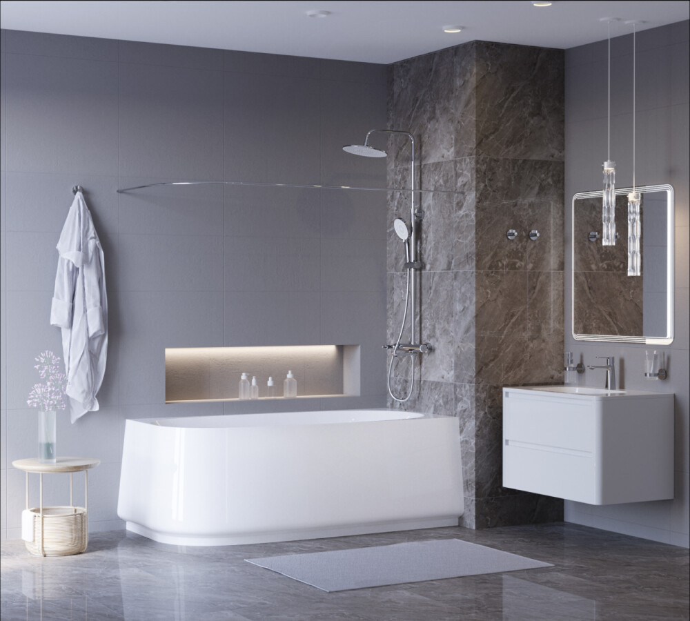 Ванна акриловая угловая правосторонняя 165х80 Cezares CZR-LUX-CORNER-165-80-58-R