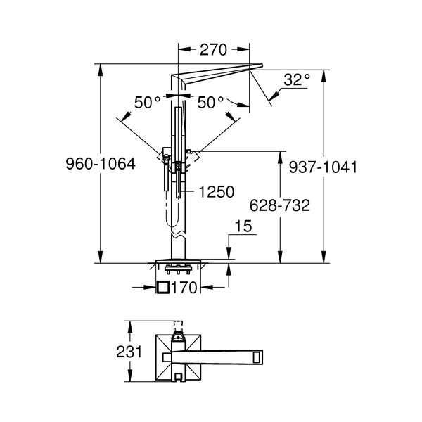 Grohe Allure Brilliant 23119000 смеситель для ванны хром