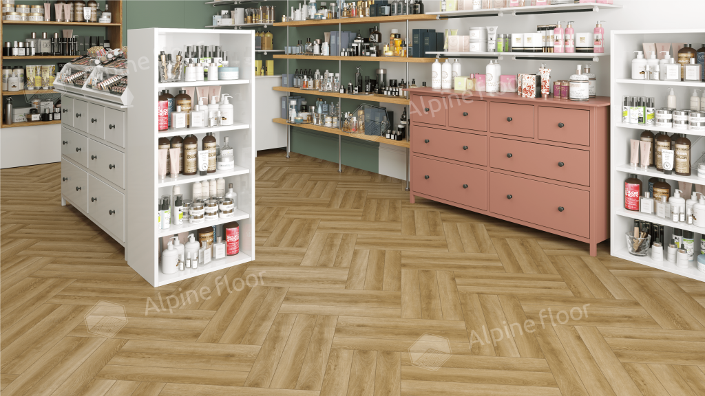 Ламинат Alpine Floor Herringbone 8 Pro (NEW), LF102-02A Дуб Эльзас 606 х 101 х 8 mm