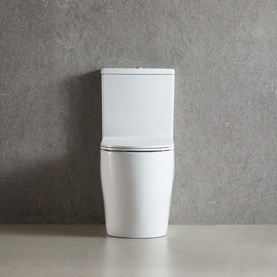 Унитаз напольный Azario LUMA TORNADO FLUSHING безободковый в комплекте с бачком и сиденьем микролифт, дюропласт. 595*360*820 мм AZ-1253ST