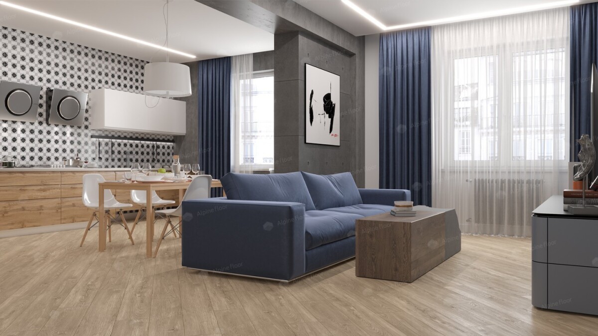 Alpine Floor Sequoia Коньячная SPC ламинат ECO 6-2 Mineral Core 1220 х 183.0 х 4.0 mm.