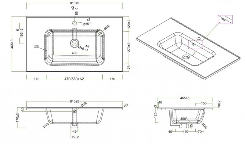 BelBagno KRAFT-800-2C-SO-BO тумба под раковину подвесная