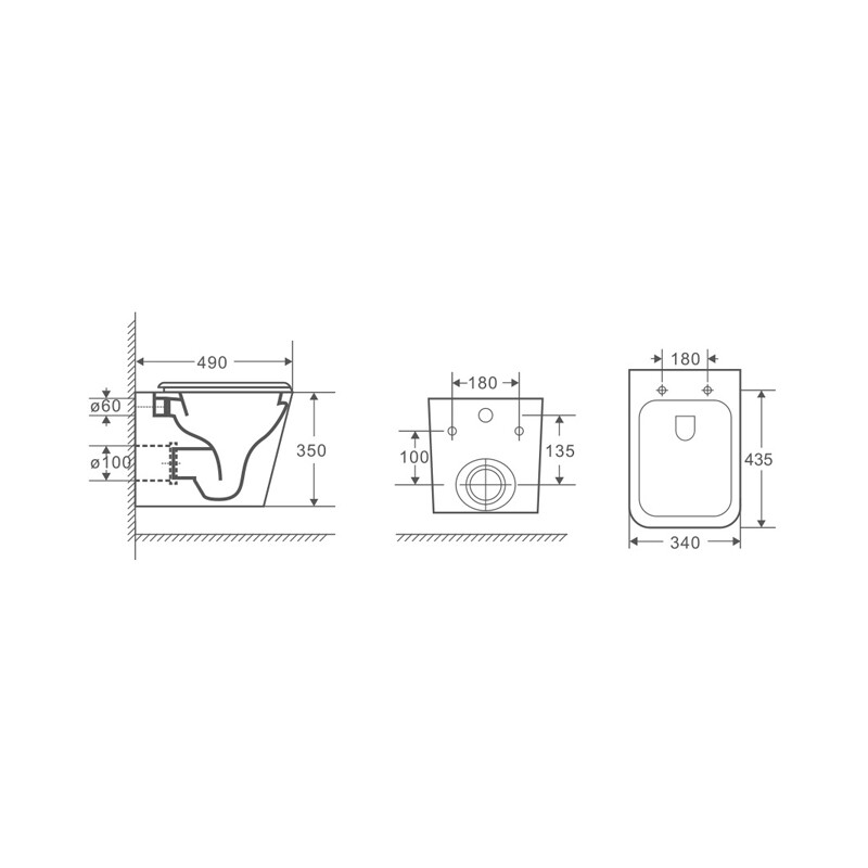 Azario Teramo AZ-0052 унитаз подвесной