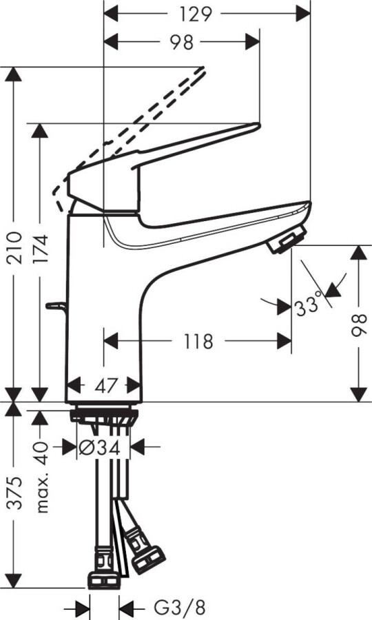 Hansgrohe Novus Loop 71081000 смеситель для раковины хром