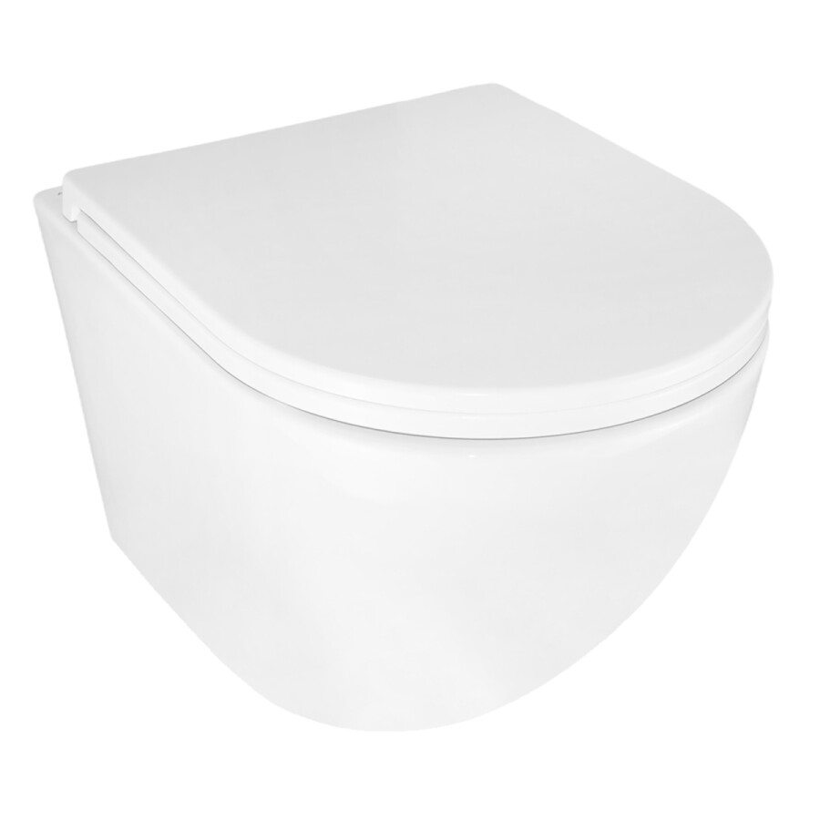 Унитаз подвесной Azario Gloria 360х490х360 безободковый, слив TORNADO, с быстросъемным сиденьем микролифт AZ-2003Т