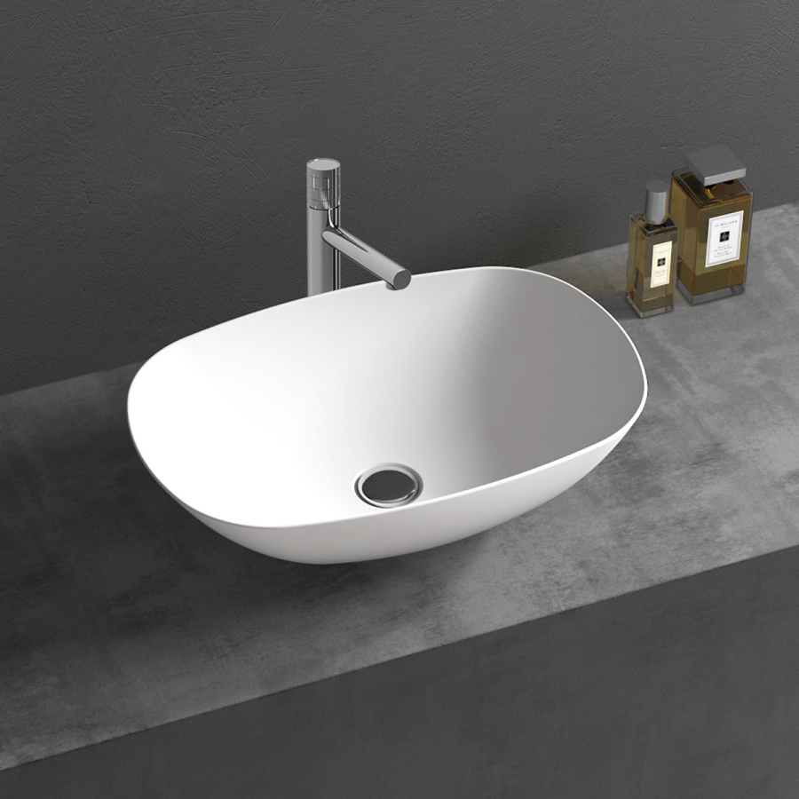 Vincea Solid Surface раковина 54х36 см накладная VBS-6T12MW